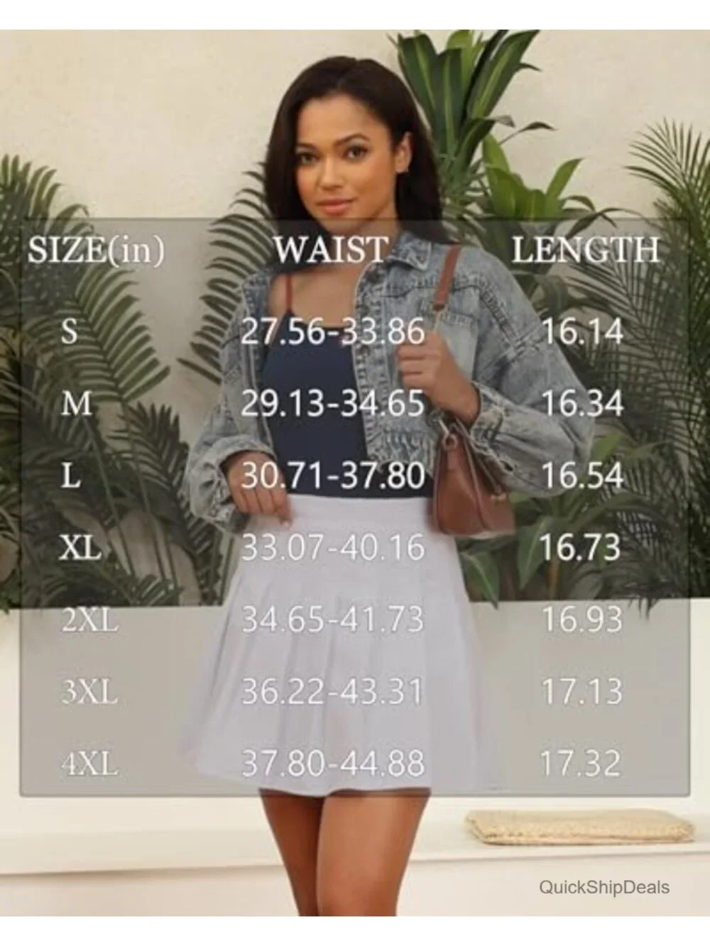 Pleated Tennis Skort High Waisted with Built-in Shorts Women